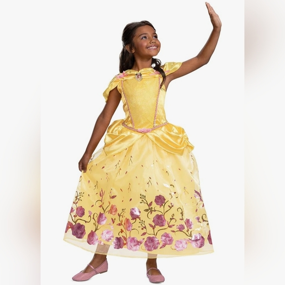 strapless open back dress Robe  smocks verte pour petite fille, princesse Disney Tiana/Cendrill